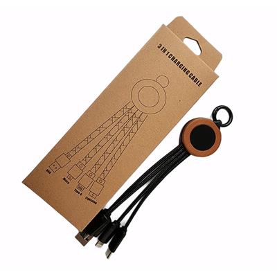 Picture of SMALL 3-IN-1 MULTI CHARGER CABLE with Bamboo Trim