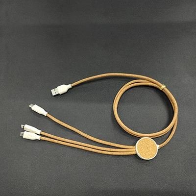 Picture of FSC APPROVED CORK BASED 3-IN-1 MULTI CHARGER CABLE.