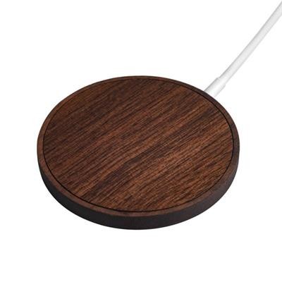 Picture of W25 MAGSAFE ECO - FSC APPROVED BAMBOO 15W MAGNETIC CORDLESS CHARGER, IDEAL FOR LATEST IPHONES.