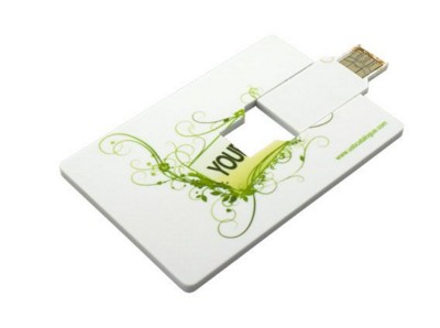 Picture of BABY CARD PREMIER USB FLASH DRIVE MEMORY STICK in White.