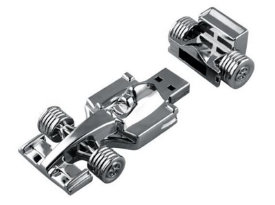 Picture of BABY F1 RACING CAR USB FLASH DRIVE MEMORY STICK in Silver.