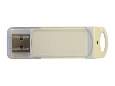 Picture of BABY WHITE USB FLASH DRIVE MEMORY STICK in White & Black.