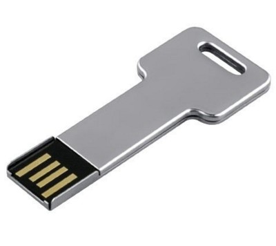 Picture of KEY USB FLASH DRIVE MEMORY STICK in Silver.