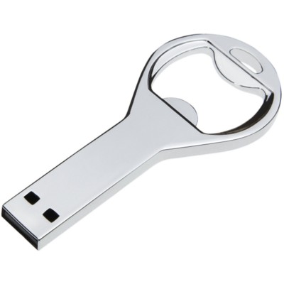 Picture of BABY KEY BOTTLER OPENER USB MEMORY STICK in Silver