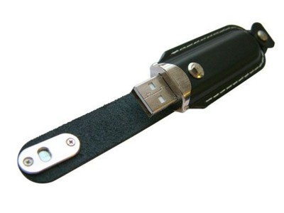 Picture of BABY LEATHER USB FLASH DRIVE MEMORY STICK.