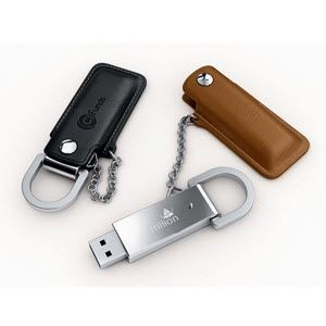 Picture of BABY LEATHER POCKET USB MEMORY STICK.