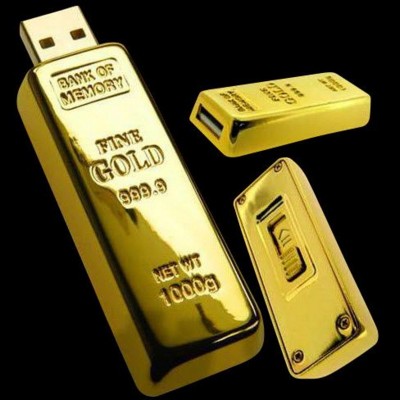 Picture of GOLD BAR USB MEMORY STICK.