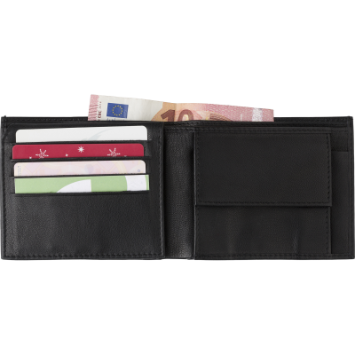 Picture of LEATHER RFID CREDIT CARD WALLET in Black