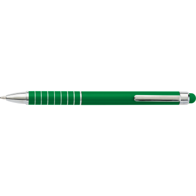 Picture of ALUMINIUM METAL BALL PEN with Stylus in Green