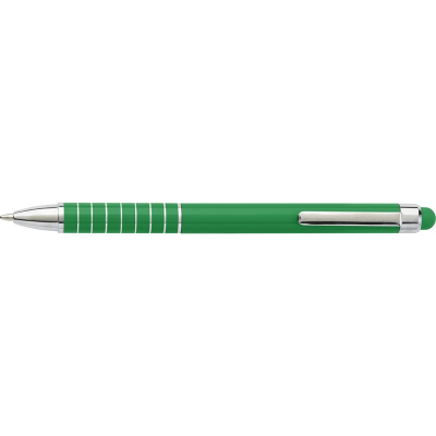 Picture of ALUMINIUM METAL BALL PEN with Stylus in Light Green