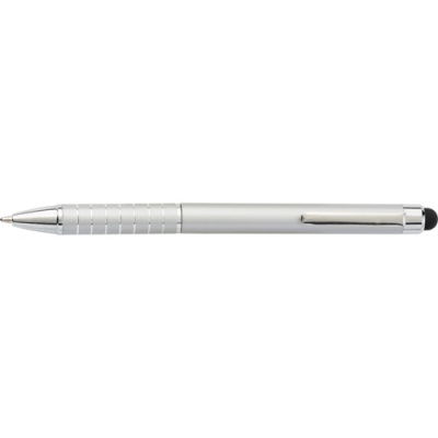 Picture of ALUMINIUM METAL BALL PEN with Stylus in Silver
