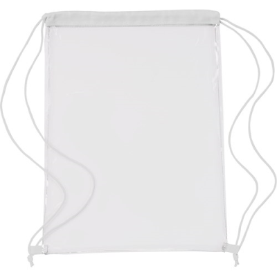 Picture of CLEAR TRANSPARENT BACKPACK RUCKSACK in White.