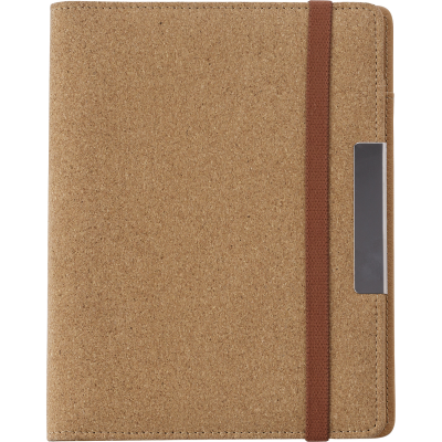 Picture of A5 CORK PORTFOLIO in Brown.