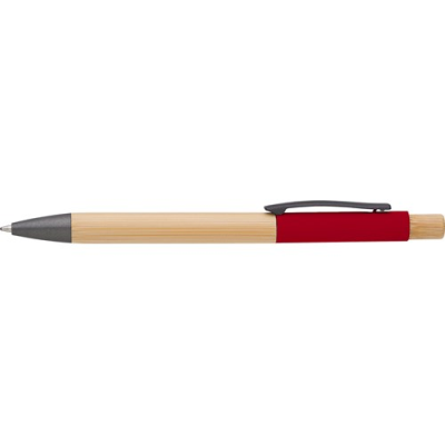 Picture of BAMBOO BALL PEN in Red.