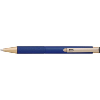 Picture of ALUMINIUM METAL BALL PEN in Blue.