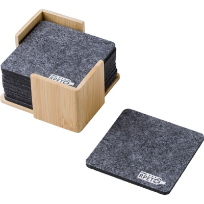 Picture of RPET COASTER SET in Grey.