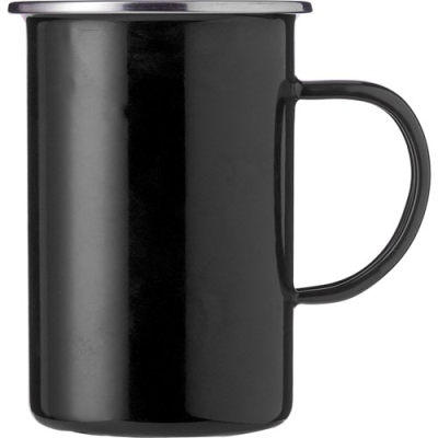 Picture of ENAMELLED STEEL MUG (550ML) in Black.