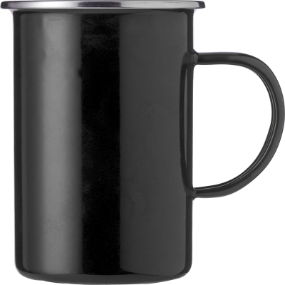 Picture of ENAMELLED STEEL MUG (550ML) in Black