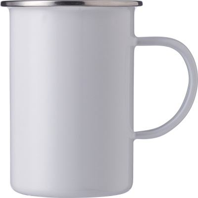 Picture of ENAMELLED STEEL MUG (550ML) in White