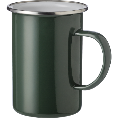 Picture of ENAMELLED STEEL MUG (550ML) in Green