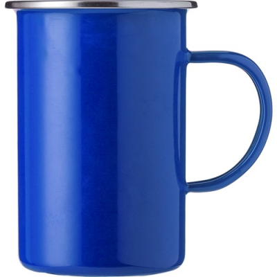 Picture of ENAMELLED STEEL MUG (550ML) in Blue.