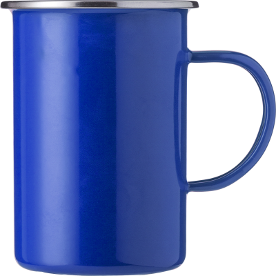 Picture of ENAMELLED STEEL MUG (550ML) in Blue.