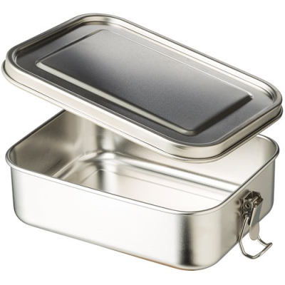Picture of STAINLESS STEEL METAL LUNCH BOX in Silver