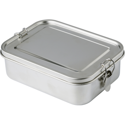 Picture of STAINLESS STEEL METAL LUNCH BOX in Silver