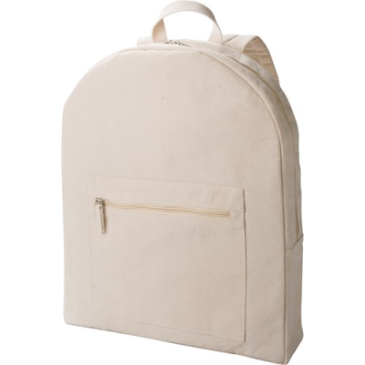 Picture of COTTON BACKPACK RUCKSACK in Khaki.