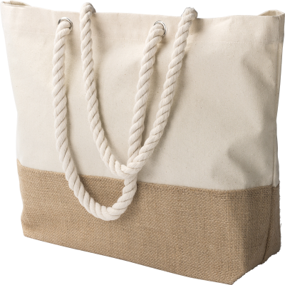 Picture of COTTON SHOPPER TOTE BAG in Khaki