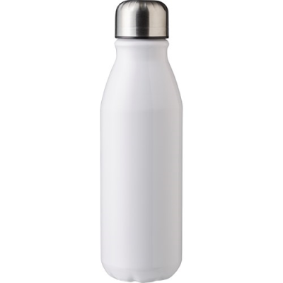 Picture of ORION - RECYCLED ALUMINIUM METAL BOTTLE (550ML) SINGLE WALLED in White