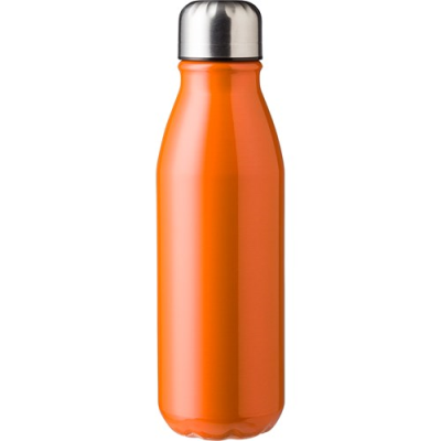 Picture of ORION - RECYCLED ALUMINIUM METAL BOTTLE (550ML) SINGLE WALLED in Orange.