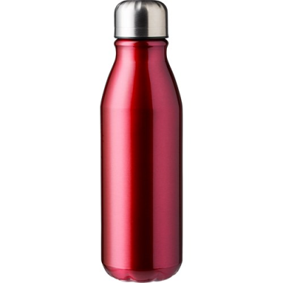 Picture of ORION - RECYCLED ALUMINIUM METAL BOTTLE (550ML) SINGLE WALLED in Red.
