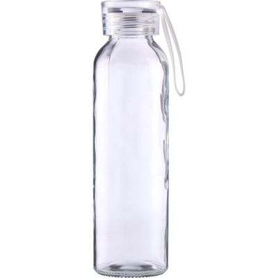 Picture of GLASS BOTTLE (500ML) in White.