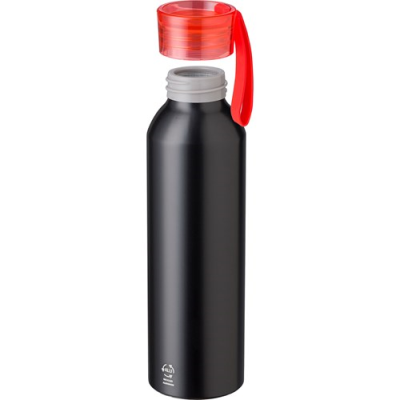 Picture of RECYCLED ALUMINIUM METAL BOTTLE (650ML) SINGLE WALLED in Red.