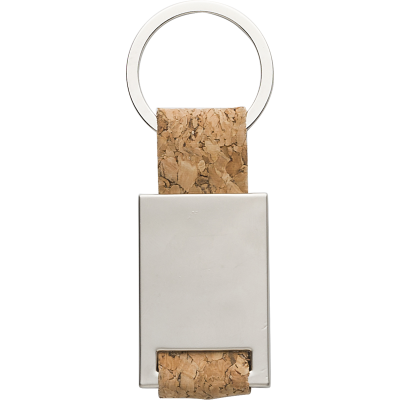 Picture of CORK KEY HOLDER KEYRING in Brown