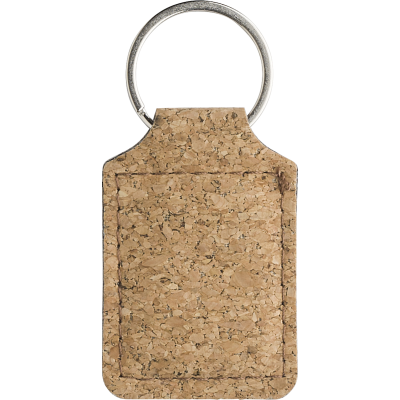 Picture of CORK KEY HOLDER KEYRING in Brown