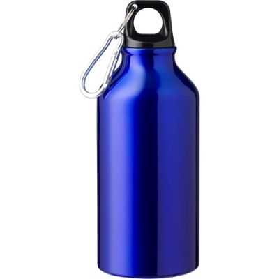 Picture of RECYCLED ALUMINIUM METAL BOTTLE (400ML) SINGLE WALLED in Cobalt Blue.