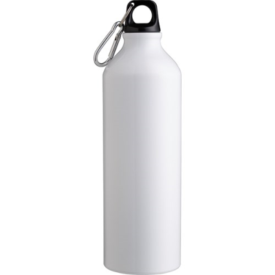 Picture of RECYCLED ALUMINIUM METAL BOTTLE (750ML) SINGLE WALLED in White.