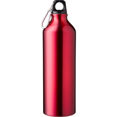Picture of RECYCLED ALUMINIUM METAL BOTTLE (750ML) SINGLE WALLED in Red.