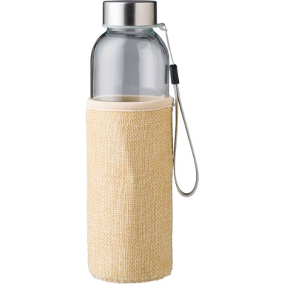 Picture of GLASS BOTTLE (500ML) in Brown.