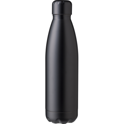 Picture of KARA - DOUBLE WALLED STAINLESS STEEL METAL BOTTLE (500ML) in Black.