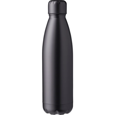 Picture of STAINLESS STEEL METAL BOTTLE (750ML) SINGLE WALLED in Black.