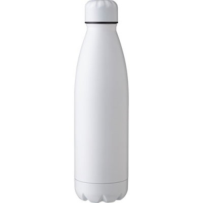 Picture of STAINLESS STEEL METAL BOTTLE (750ML) SINGLE WALLED in White.