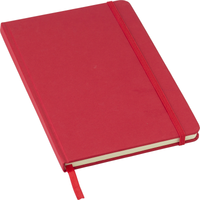 Picture of RECYCLED CARTON NOTE BOOK (A5) in Red