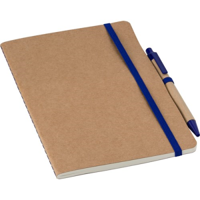 Picture of RECYCLED CARTON NOTE BOOK (A5) in Cobalt Blue.