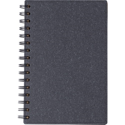 Picture of RECYCLED HARD COVER NOTE BOOK in Black.