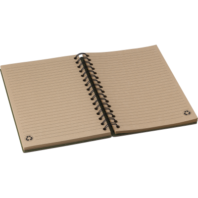 Picture of RECYCLED HARD COVER NOTE BOOK in Green