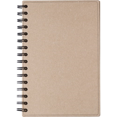 Picture of RECYCLED HARD COVER NOTE BOOK in Brown.