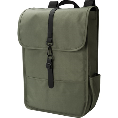 Picture of RPET BACKPACK RUCKSACK in Green.